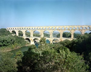 View of the Roman Aqueduct, Built c.19 BC